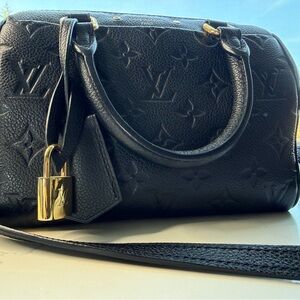 Louis Vuitton Black Monogram Empreinte Speedy 20